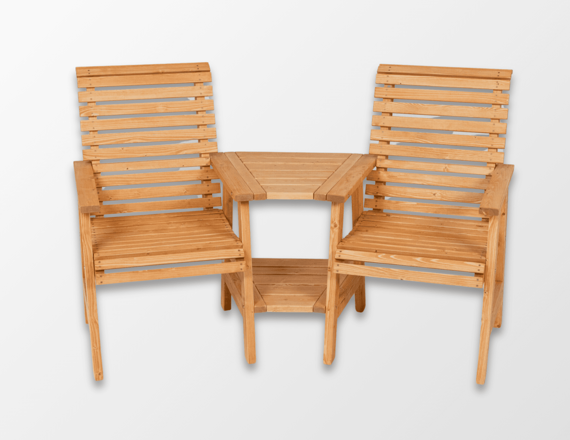 Puidust Aiapink vahelauaga TEELE DUO (pruun)