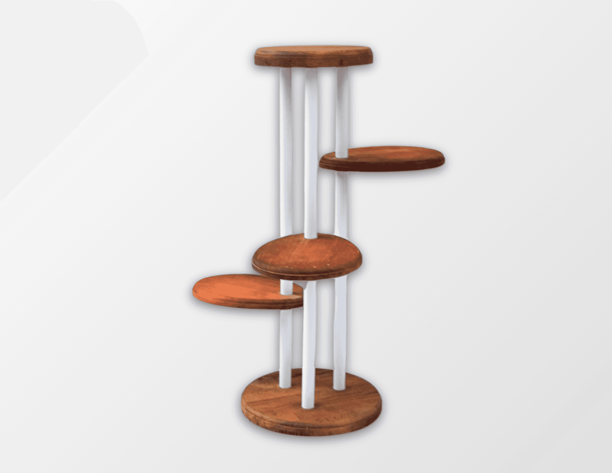 Puidust ja metallist lillepostament